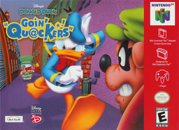 Donald Duck Quack Attack box art for Nintendo 64